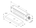 SmartKing™ Outdoor stainless steel surface mount electromagnet 5000N Monitored , 12-24VDC