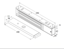 SmartKing™ Indoor Double surface Mount Electromagnet 3000N monitored (RRRR), 12/24Vdc