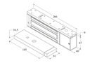 SmartKing™ Electromagnetic lock 5000N monitored, 12-24VDC