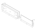 Support U pour ventouses électromagnétiques intérieur 5000N, applicable aux portes vitrées de 9-13mm  